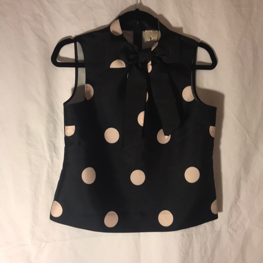Kate Spade polka dot shirt with bow